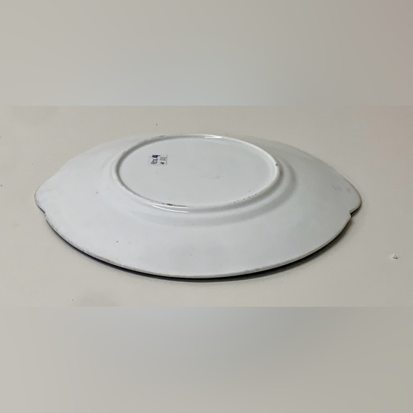 19th Century Vintage Gaudy Welsh Feather Pattern Handled Biscuit Tray - Picture 10 of 15